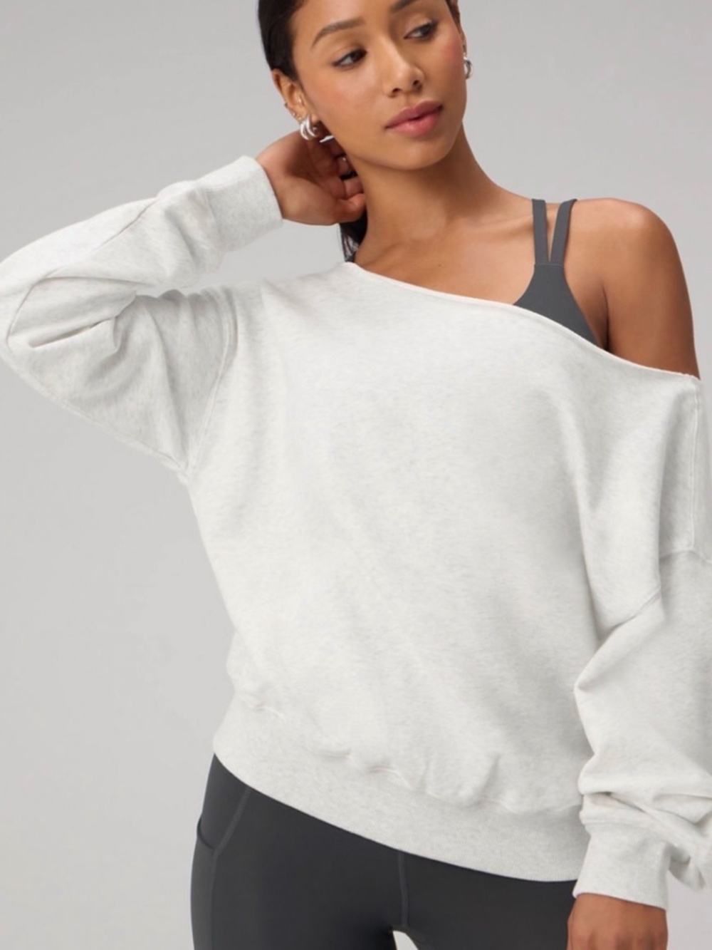 Year Round Terry Off Shoulder Sweatshirt